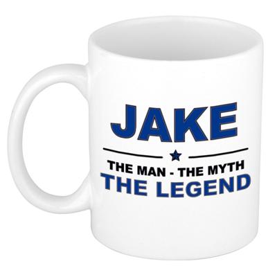 Jake cadeau mok - man myth legend - naam koffiemok - 300 ml - collega - vaderdag Jake cadeau mok - man myth legend - naam koffiemok - 300 ml - collega - vaderdag