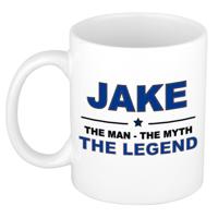 Jake cadeau mok - man myth legend - naam koffiemok - 300 ml - collega - vaderdag