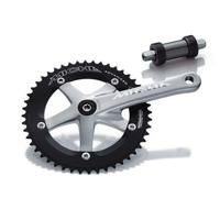 Miche crankstel piste advanced 165mm 48tds. 1/8 zilver