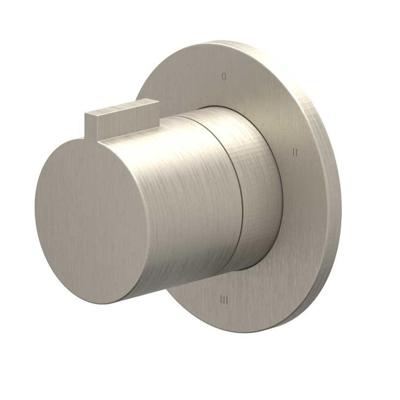 Afbouwdeel IVY Pact 3-Weg Stop-Omstel Symmetry Met Rond Rozet Geborsteld Nickel PVD IVY