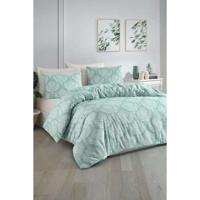 Beddengoedset - 1 dekbedovertrek 220 x 240 cm + 2 kussenslopen 60 x 60 cm - 65% katoen, 35% polyester - Groen