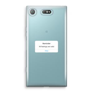 Reminder: Sony Xperia XZ1 Compact Transparant Hoesje