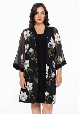 Yoek Kimono CAMELLIA | Zwart | Maat 50/52