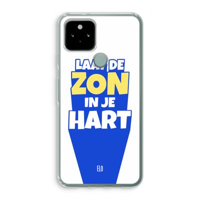 Laat de zon in je hart: Google Pixel 5 Transparant Hoesje