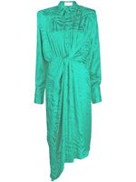 Giuseppe Di Morabito robe asymétrique à motif zébré - Vert