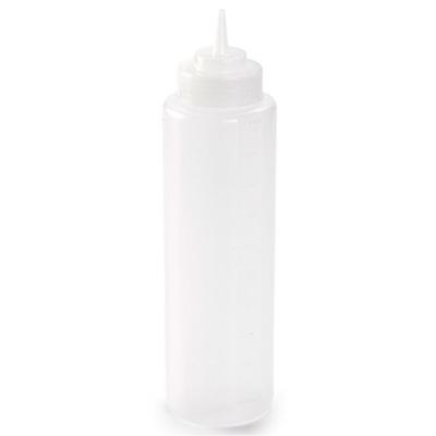 Doseerfles/sausfles - kunststof - transparant - met schenktuit - 1000 ml - 22 cm Doseerfles/sausfles - kunststof - transparant - met schenktuit - 1000 ml - 22 cm