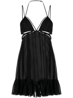 Nensi Dojaka robe courte à découpes - Noir