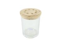 HBX Natural Living Vaas met schikdeksel ø9,2xh7,5cm helder