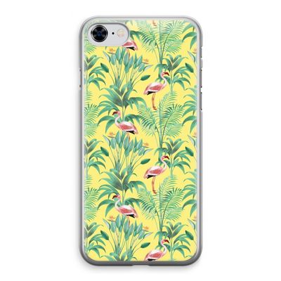 Flamingo party: iPhone 8 Transparant Hoesje