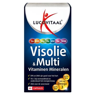 Lucovitaal Voedingssupplementen Capsules Visolie & Multi 60Cap