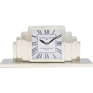 Tafelklok City zilver Kare Design