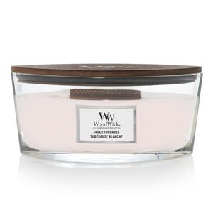 WoodWick Sheer Tuberose Ellipse kaars Ellips Roze 1 stuk(s)