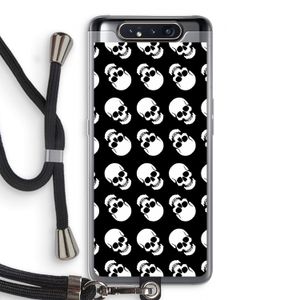 Musketon Skulls: Samsung Galaxy A80 Transparant Hoesje met koord