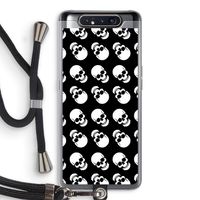 Musketon Skulls: Samsung Galaxy A80 Transparant Hoesje met koord