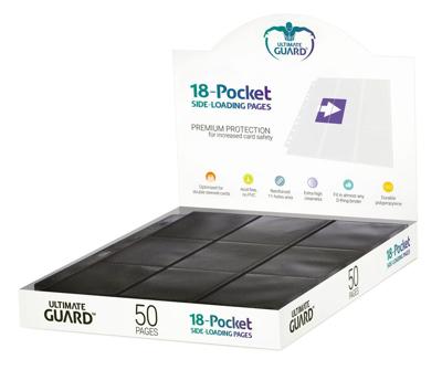 Ultimate Guard 18-Pocket Pages Side-Loading Black (50)*