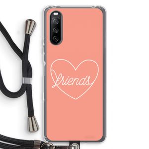Friends heart: Sony Sony Xperia 10 III Transparant Hoesje met koord