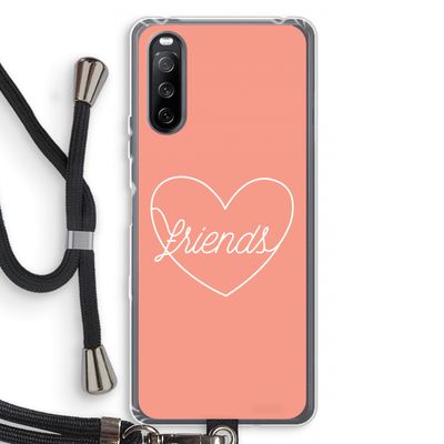 Friends heart: Sony Sony Xperia 10 III Transparant Hoesje met koord