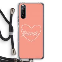 Friends heart: Sony Sony Xperia 10 III Transparant Hoesje met koord