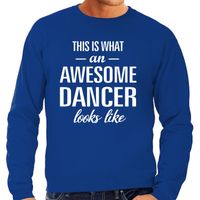 Awesome dancer / danser cadeau sweater blauw heren