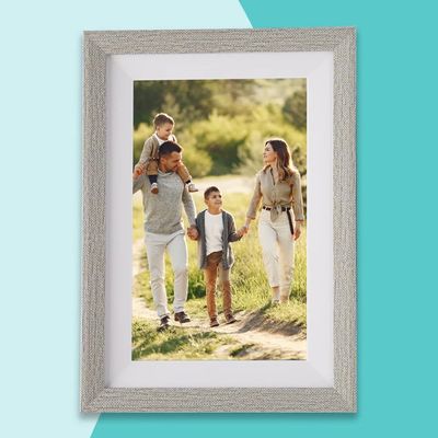 Pora&co Digitale Fotolijst met WiFi & Frameo App 10 inch, wit / zilver
