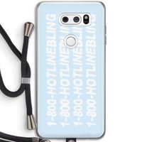 Hotline bling blue: LG V30 Transparant Hoesje met koord