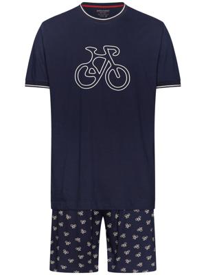 Heren shortama fiets katoen