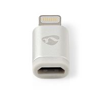 Nedis CCTB39901AL tussenstuk voor kabels Apple Lightning USB Micro B Female Aluminium - thumbnail