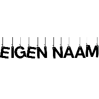 Eigen naam hangletters - Muursticker