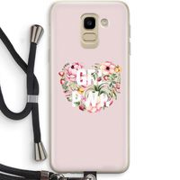 GRL PWR Flower: Samsung Galaxy J6 (2018) Transparant Hoesje met koord