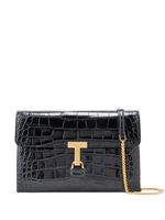 TOM FORD Monarch crocodile-effect shoulder bag - Noir - thumbnail