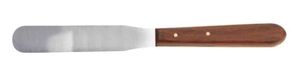 Biemme RVS Harsspatel met rond Uiteinde en Houten Handvat (21 cm)