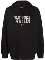 Valentino Garavani hoodie en coton à logo imprimé - Noir