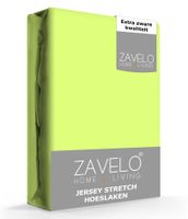 Zavelo® Jersey Hoeslaken Lime-1-persoons (80/90x200 cm) - thumbnail