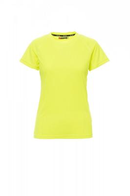 Damesshirt Runner fluor geel