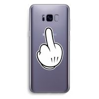 Middle finger white: Samsung Galaxy S8 Plus Transparant Hoesje