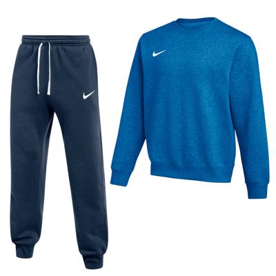 Nike Park 26 Fleece Crew Joggingpak Blauw Donkerblauw