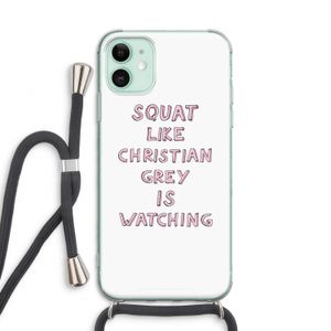 Christian Grey: iPhone 11 Transparant Hoesje met koord