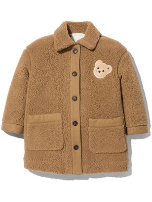 Palm Angels Kids manteau à motif ourson - Marron