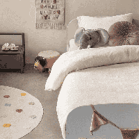 Dekbedovertrek Teddy Kids Off White Effen 140x200 Cm Verwarmend Fresh And Co - Dekbed-Discounter.nl