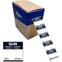 Etiket Avery HACCP zondag-zwart 25x25mm 1000st