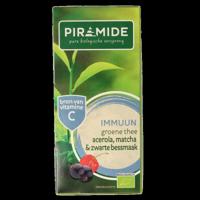 Piramide Immuun groene thee acerola matcha & zwarte bes bio 20 Zakjes