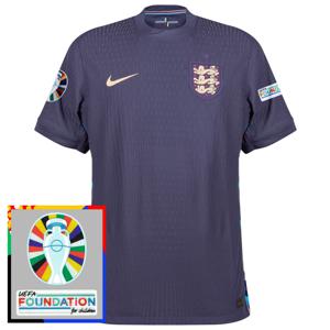 Engeland Authentic Dri Fit ADV Shirt Uit 2024-2025 + Euro 2024 Badges