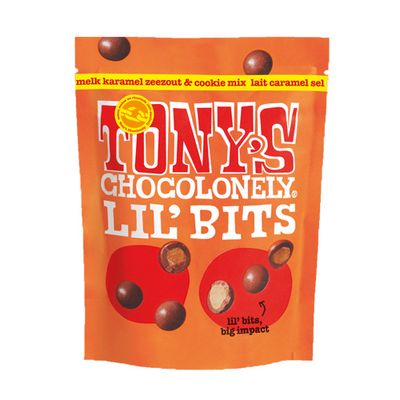 Tony&apos;s Chocolonely - Lil'Bits Melk karamel zeezout & cookie mix - 120g