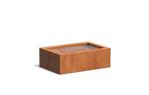 Cortenstaal vijverbak 120x80x40cm.