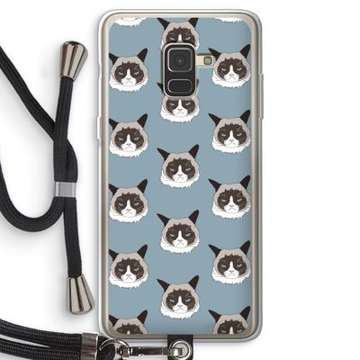It's a Purrr Case: Samsung Galaxy A8 (2018) Transparant Hoesje met koord