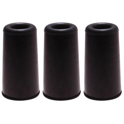 Deurbuffer / deurstopper - 3x - zwart - rubber - 75 x 40 mm - deurstop