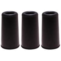 Deurbuffer / deurstopper - 3x - zwart - rubber - 75 x 40 mm - deurstop