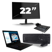 Lenovo ThinkPad L490 - Intel Core i5-8e Generatie - 14 inch - 16GB RAM - 256GB SSD - Windows 11 + 1x 22 inch Monitor