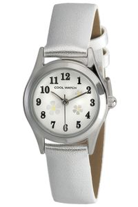 Coolwatch by Prisma CW.200 Kinderhorloge Little Flower staal/leder zilverkleurig 24 mm