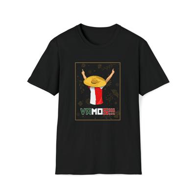 T-shirt regular zwart - VAMOS!!! - logo voor groot